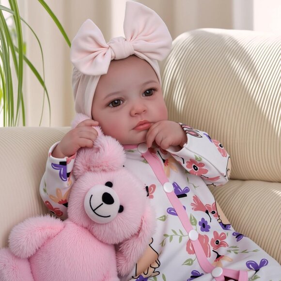 🆕20-inch Soft Vinyl Baby Doll Real Life Baby Dolls with Complete Accessories - Picture 5 of 12